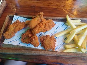 Ouster mushrooms, I'd already eaten some before I remembered to take a pic. Oh, could have done with a bit of salad with it at Plant. Eat. Licious in Bath