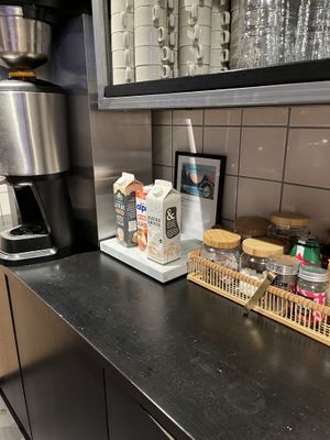 Free coffee and tea with non-dairy milk    at Spill Saluhall & Eatery in Kiruna