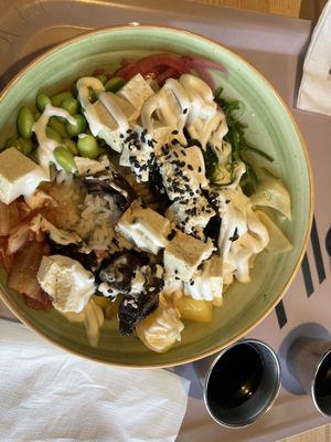  Vegan bowl with began truffle mayo   at Spill Saluhall & Eatery in Kiruna
