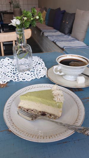Rawfood vegan cake at Lilla Skafferiet in Lulea