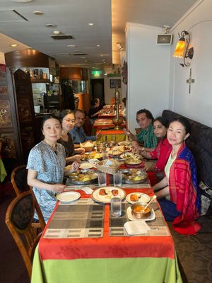 Lunch with Indian and Japanese artists  at Kerala Indian Restaurant in Kyoto