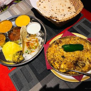 Biriyani with Thali at Kerala Indian Restaurant in Kyoto
