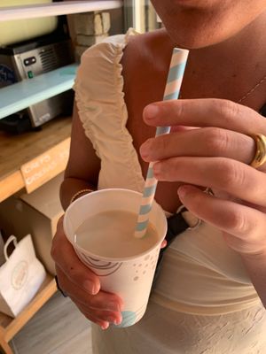 Horchata at Viaggio in Italia La Gelateria in Barcelona