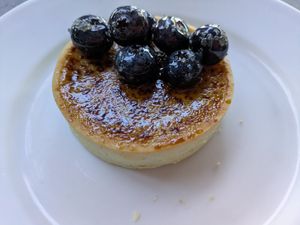 Creme brulee tart at Disneyland - Cafe Orleans  in Anaheim