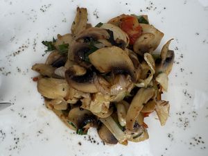 Mushrooms   at Pasta te Zenga in Shkoder
