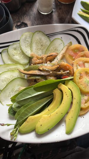 Fresh salad  at Café El Mago in Trinidad