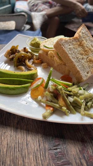 Vegan sandwich  at Café El Mago in Trinidad