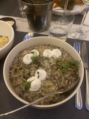 Mushroom risotto  at Lyra in Athens