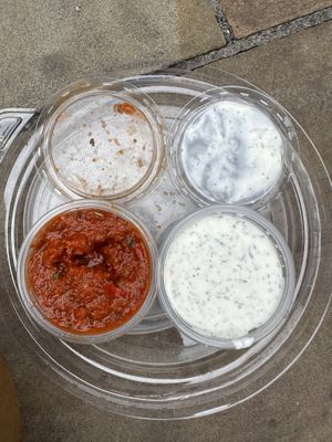 Loved the sauces  at Turkish Kitchen in Durham