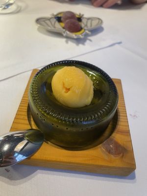 Mango-Sorbet  at Bees Restaurant in Ruedesheim Am Rhein