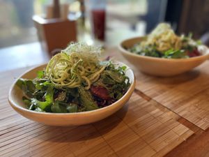 Poke bowls. Yum!  at Aguacate Veggie Bar in Oaxaca
