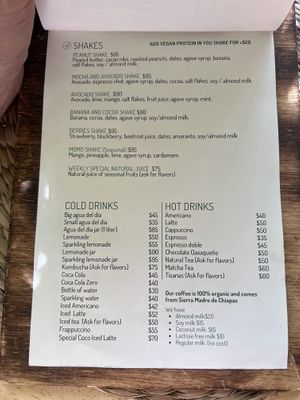   at Aguacate Veggie Bar in Oaxaca