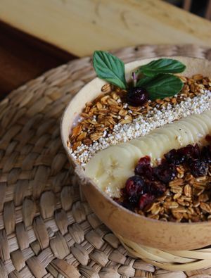 SMOOTHIE BOWL at Aguacate Veggie Bar in Oaxaca
