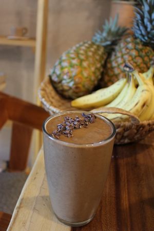 MOCHA-AVO SHAKE at Aguacate Veggie Bar in Oaxaca