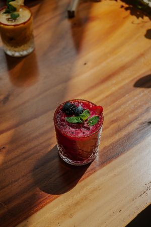 Mezcalina de Frutos Rojos at Aguacate Veggie Bar in Oaxaca