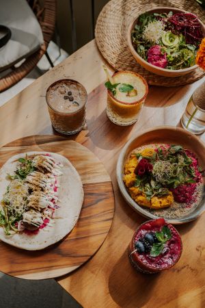 Brunch at Aguacate Veggie Bar in Oaxaca