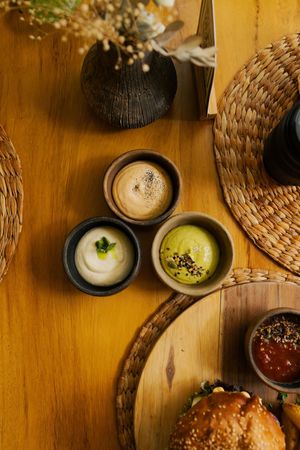 aderezos caseros at Aguacate Veggie Bar in Oaxaca