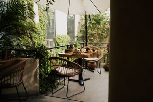 terraza at Aguacate Veggie Bar in Oaxaca