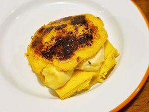Arepa de chocolo   at Sunday C&C Eatery in New York City