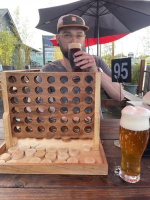 Giant connect 4  at Drop Bear Brewery in Eugene