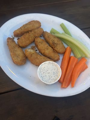 Lemon pepper “chicken” tenders  at Drop Bear Brewery in Eugene