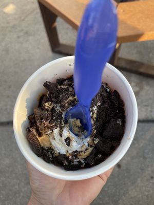 Vanilla with pb sauce and Oreos   at Cone Crazy Ice Cream Shop in Wildwood Crest