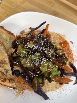 Hummus and roasted veg  at GIARDÍ  in Milan