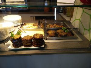 Warm dishes. Usually one soup. One vegan one veggie.  at Vita-Nova Vegetaria in Bamberg