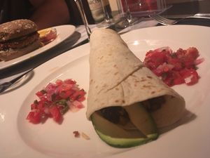 vegan mexican burrito at Lady Green Bio-Vegetarian Restaurant in Sitges