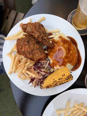 Fried chicken plate  at Mama B's in Chippendale