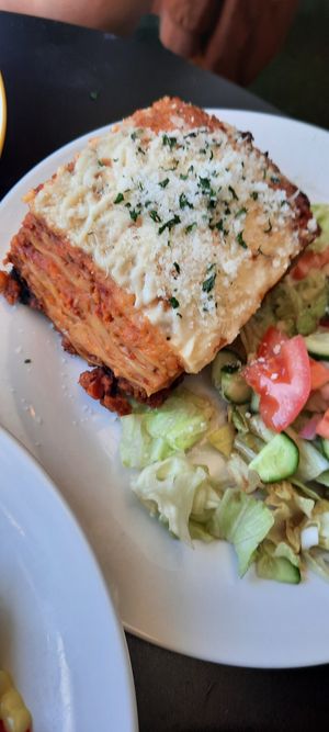 Rueben on a bed of salad at Mama B's in Chippendale