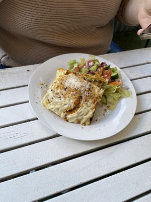 Pumpkin lasagna  at Mama B's in Chippendale