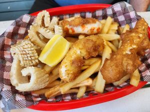 Seafood basket at Mama B's in Chippendale