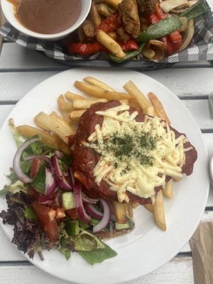 Chicken parmi  at Mama B's in Chippendale