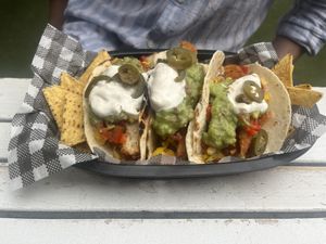 Chicken tacos   at Mama B's in Chippendale