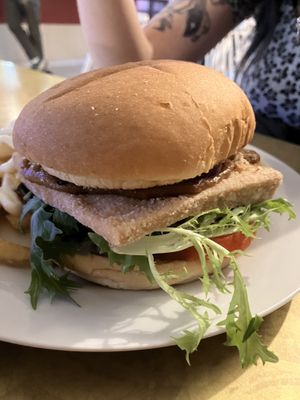 Miso burger   at Mama B's in Chippendale