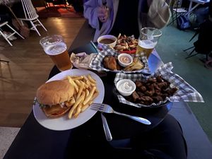 A lot of food that I forget what each thing was  at Mama B's in Chippendale