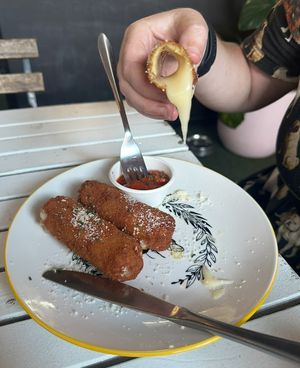 Mozzarella sticks inside (2024)  at Mama B's in Chippendale