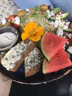 Greak salad   at Kaffekvarnen i Klässbol in Klaessbol