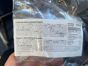 Ingredients   at BUD - Café Frei - T2B in Budapest