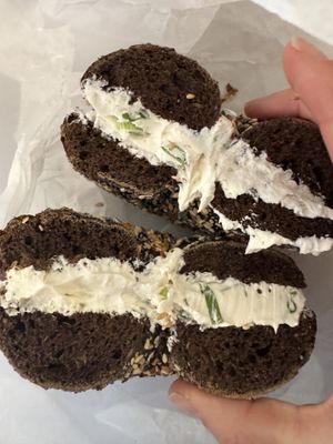 Scallion tofu cc  at Baz Bagel in New York City