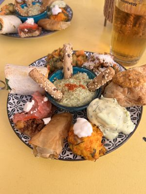 Incredible vegan plate at Annie’s vegan pop up   at The Walk Inn in Rhodes