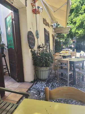 Outside at The Walk Inn in Rhodes