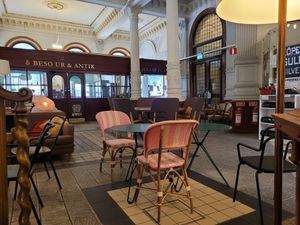 Seating at Latteria in Gothenburg