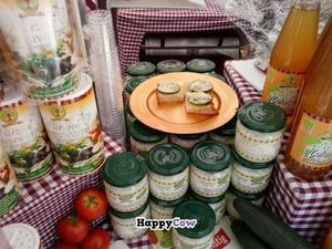 Vegan market stall in Rothenburg, Germany. at Lebe Gesund in Rothenburg Ob Der Tauber