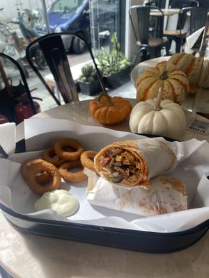 Vegan iskenderun doner wrap  at Vintage Coffee in Istanbul