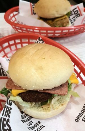 two burgers at Lord of the Fries in Fitzroy