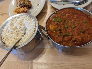 Aloo mutter at Aamchi Mumbai Indian Cuisine in Petoskey