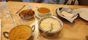 Dal tadka and aloo gobi at Aamchi Mumbai Indian Cuisine in Petoskey