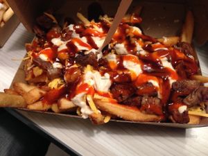 Halal snack pack at Lord of the Fries - Swanston St in Melbourne